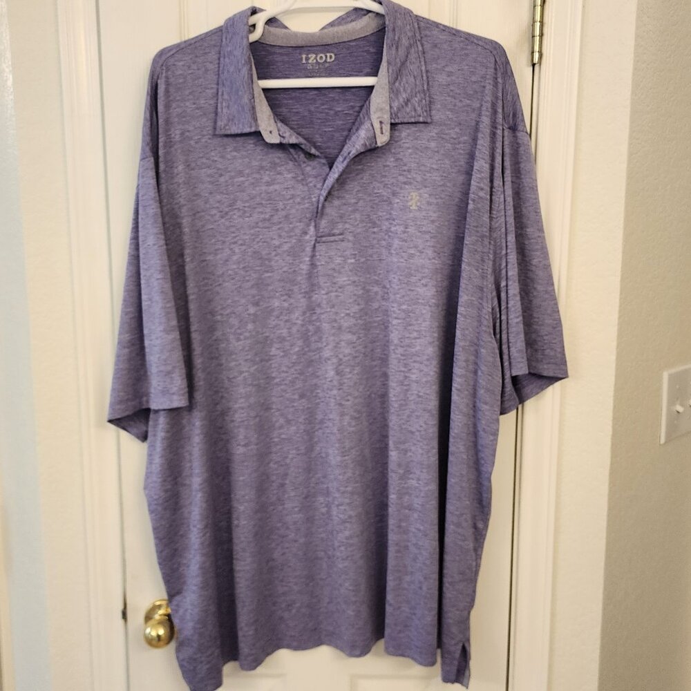 IZOD Lavender Heather Golf Polo – 5XLT – 88% Polyester 12% Spandex